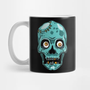 Blue Crazy Skull Mug